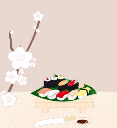 grafica vettoriale di sushi