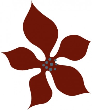 ClipArt di fiore rosso sutrannu