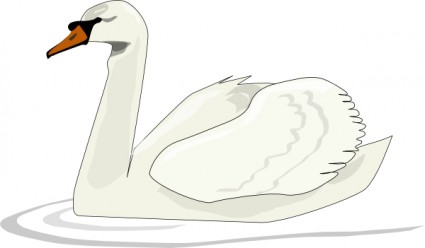 Swan renang clip art