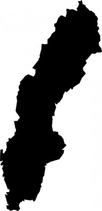 clip art de Suecia mapa
