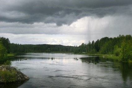 nuages de ciel de Suède