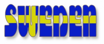 bandera sueca en Suecia de la palabra clip art
