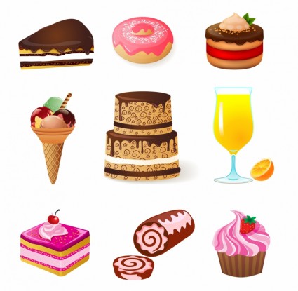 Süßigkeiten und Bonbons Icons set