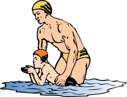 clipart leçon de natation