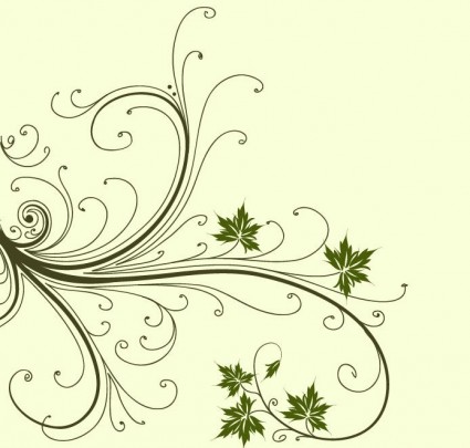 tourbillon floral abstrait illustration vectorielle