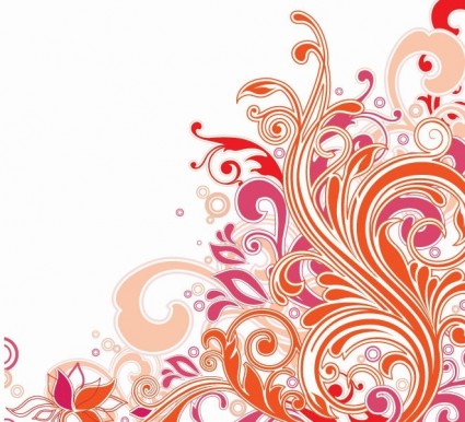 Swirl hoa thiết kế vector nghệ thuật