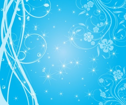 vector libre Swirly blue stars
