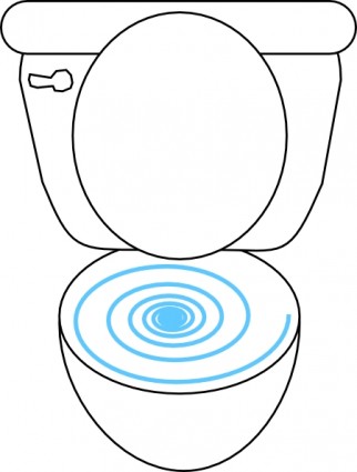 clipart swirly toilette