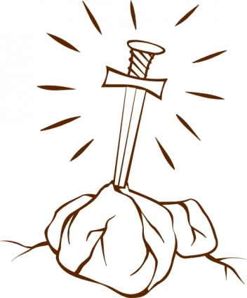 espada en la piedra clip art