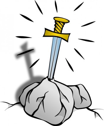 石のクリップアートの剣