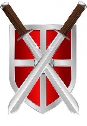 espadas y escudo clip art