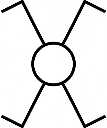 simbolo croce interruttore ClipArt
