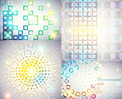 Symphony Of Circular And Square Background Vector