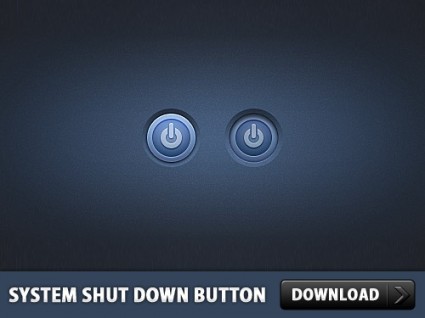 System Shut Down Button Psd
