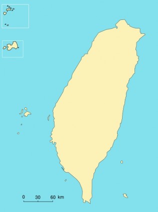 ClipArt mappa di Taiwan