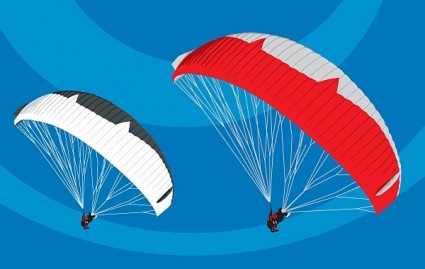 song song paragliders trong chuyến bay