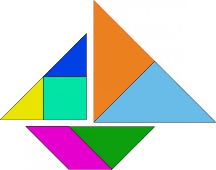 tangram الآسيوية لعبة قصاصة فنية