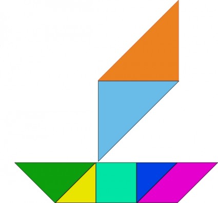 tangram قصاصة فنية