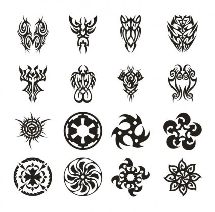 conjunto de vectores de tatuaje