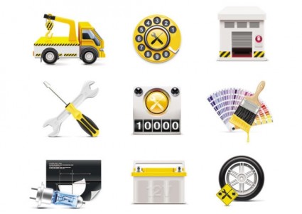 vector de icono de accesorios de taxi