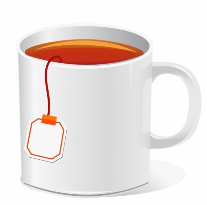 tazza di tè con la bustina di tè