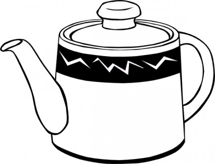 الشاي وعاء قصاصة فنية