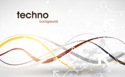 Techno latar belakang vektor