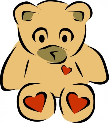 ours en peluche avec coeur clip art
