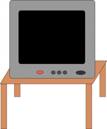 Fernsehen auf eine Tabelle-ClipArt