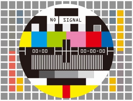 Fernseher Test Bildschirm kein Signal-Vektor-illustration