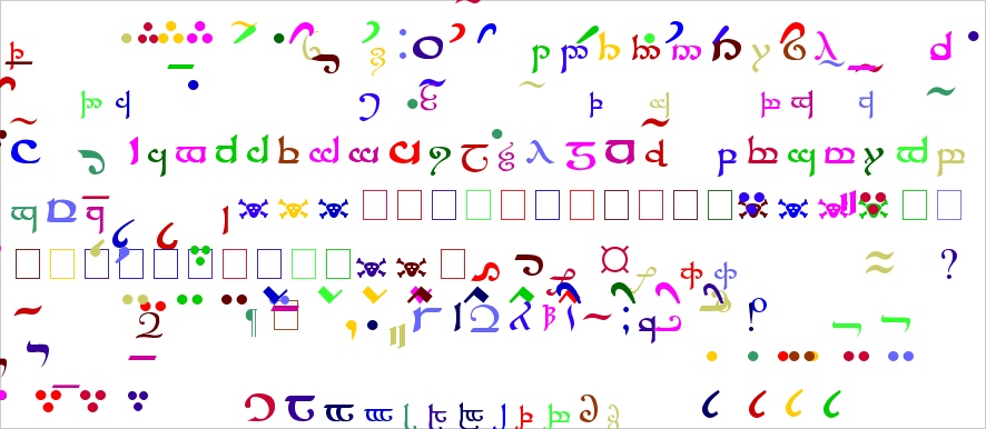 อักษรเทงกวาร์ภาษาซินดาริน