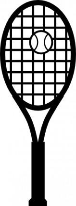 raquete de tênis e bola de clip-art
