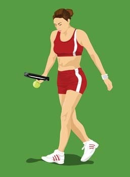 網球運動向量