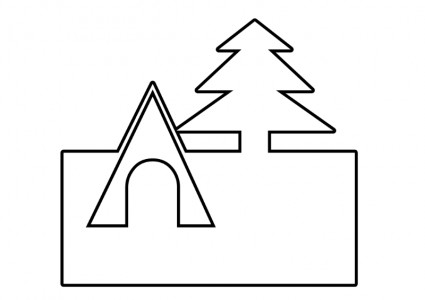 namiot i drzewo