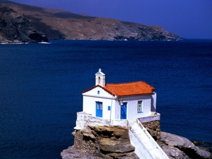 thalassini église de fond d'écran world de la Grèce