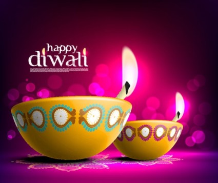 The Beautiful Diwali Card Vector