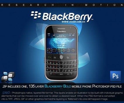 The Blackberry Handsets Psd Layered
