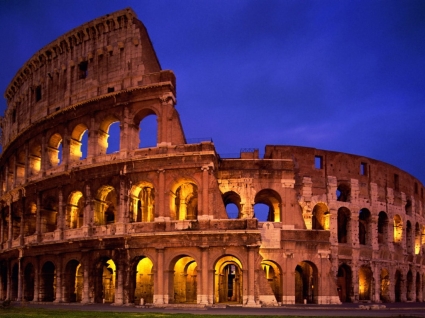 le monde d'Italie Colisée rome papier peint