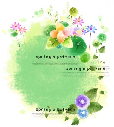 우아한 봄 꽃 psd 패턴