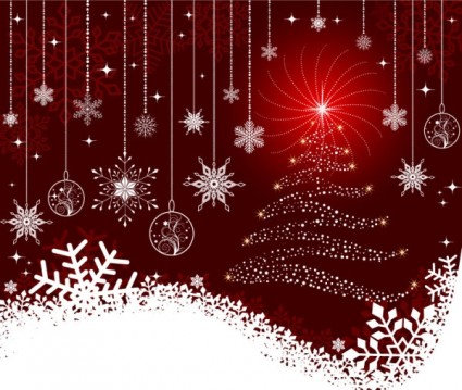 The Exquisite Christmas Ball Background Vector