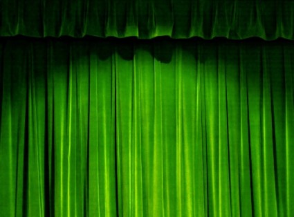 la cortina verde de imagen de alta definición