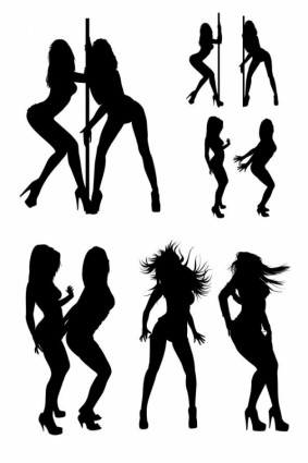 The Hot Beauties Silhouette Psd Layered