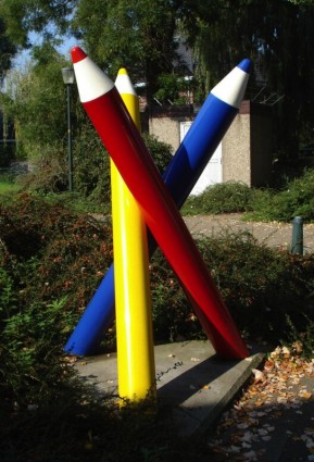 die Niederlande-Skulptur-Bleistifte