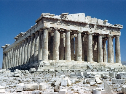 le monde de Grèce Parthénon papier peint