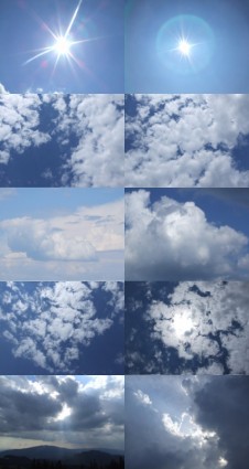 na drugim zdjęciu highdefinition błękitne niebo i białe chmury