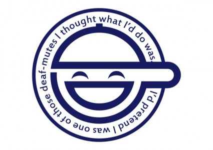 スマイリー男性ロゴのベクトル