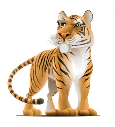 el vector de fotos del tigre