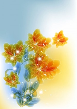The Trend Of Flowers Background Vector