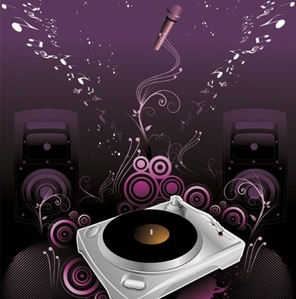 The Trend Of Music Illustration Vector Material