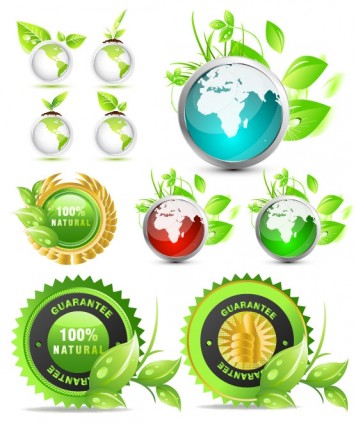 тема охраны окружающей среды зеленый значок вектора